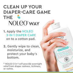 NOLEO 3-IN-1 - Diaper Rash Cream - EWG Verified - 24oz
