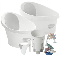 Shnuggle Splash & Grow Bundle: Baby & Toddler Bath Bundle + Accessories - 6-Piece Set for Every Stage