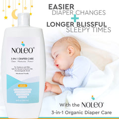 NOLEO 3-IN-1 - Diaper Rash Cream - EWG Verified - 24oz