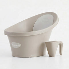 Newborn Bath Essentials Bundle | Baby Bath with Support Bump, Soft Backrest & Rinse Jug | Safe & Stylish Bathtime Set