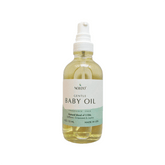 Gentle Baby Oil: Natural massage oil that relaxes your baby and gently nourishes skin. 4oz glass bottle