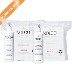 Diaper Cleanser & Moisturizer + Disposable Organic Cotton Pads (x2) NOLEO Bundle (Pack of 2)