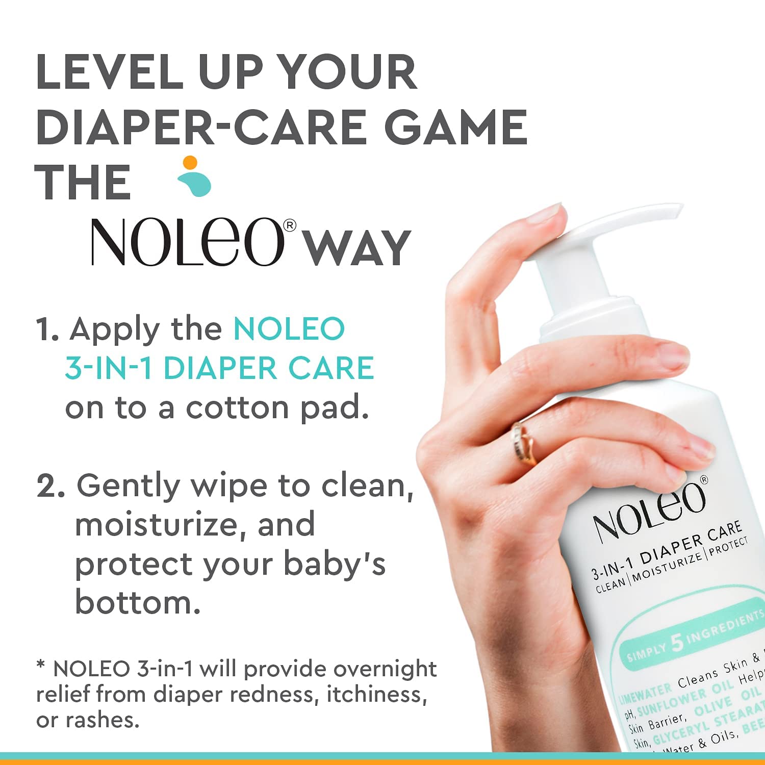 NOLEO 3-IN-1 - Diaper Rash Cream - EWG Verified