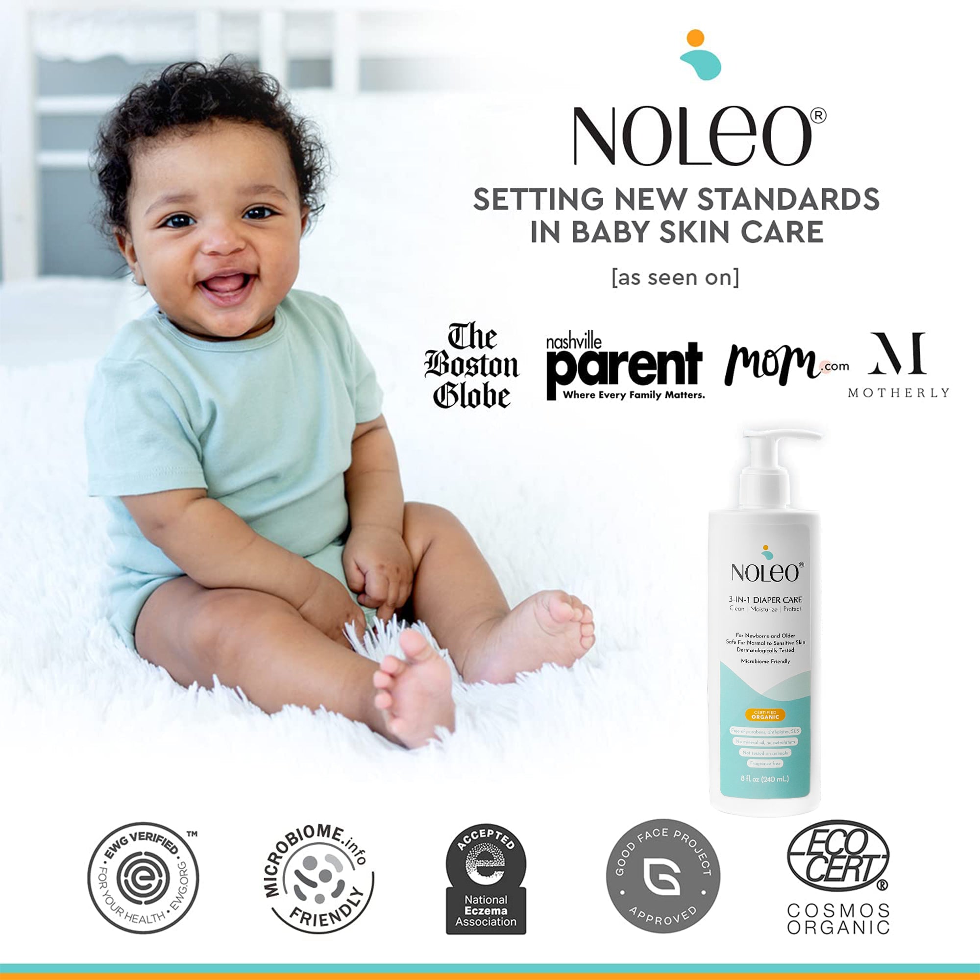 NOLEO 3-IN-1 - Diaper Rash Cream - EWG Verified