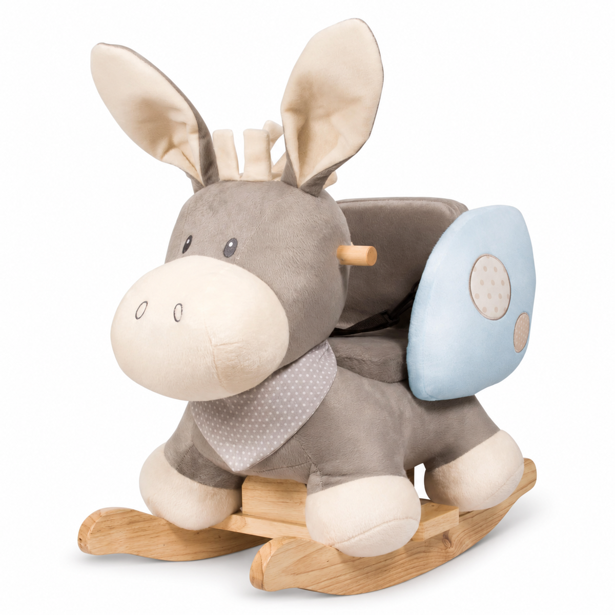 Nattou Cappuccino Donkey Rocking Horse With Safety Belt - 10-36 months