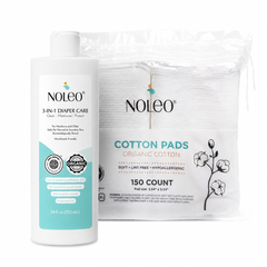 NOLEO DUO: 3-in-1 Diaper Rash Cream & Large Cotton Pads