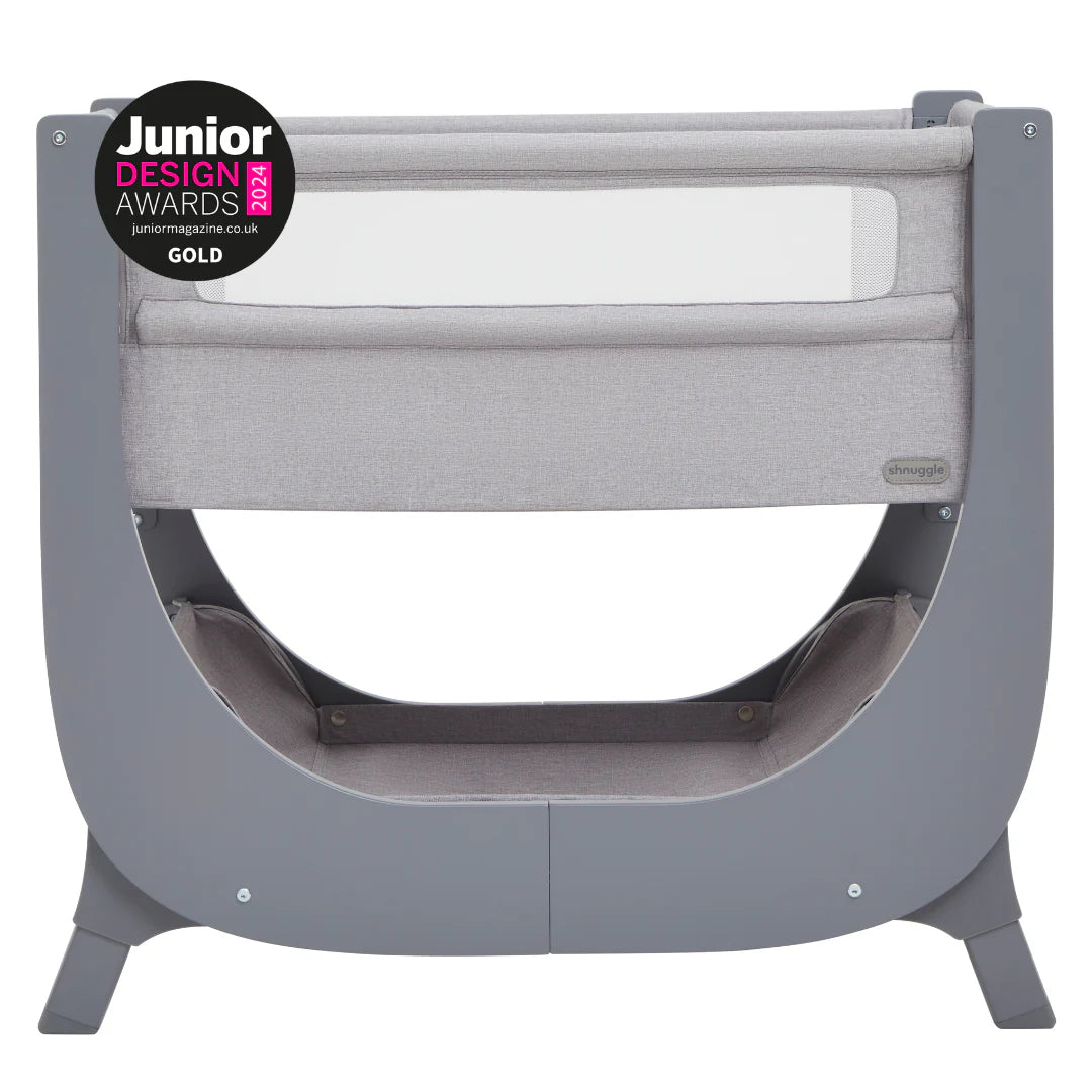 Shnuggle Air Lite Bedside Crib | Height Adjustable Baby Bed with Mattress