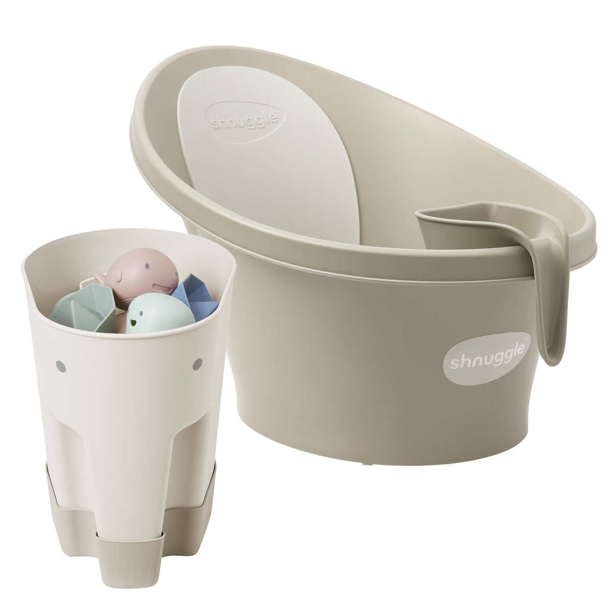 Shnuggle Bath time Bundle: Tub, Rinse Jug Toy Scoop for Newborn