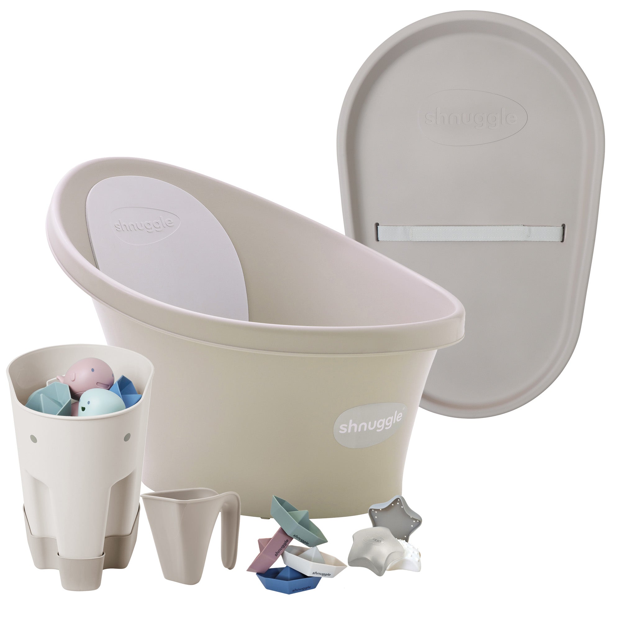 Shnuggle Bath & Change Bundle: Baby Bath & Changing Bundle + Accessories - 6-Piece Set for Cozy Bath & Diaper Time